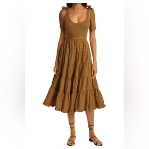Ulla Johnson ‘Hope’ Khaki Tan Maxi Dress, Sz M/L
